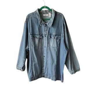 Vintage MAINSTREET BLUES oversize work Denim Oversize Jacket. Size 36W.